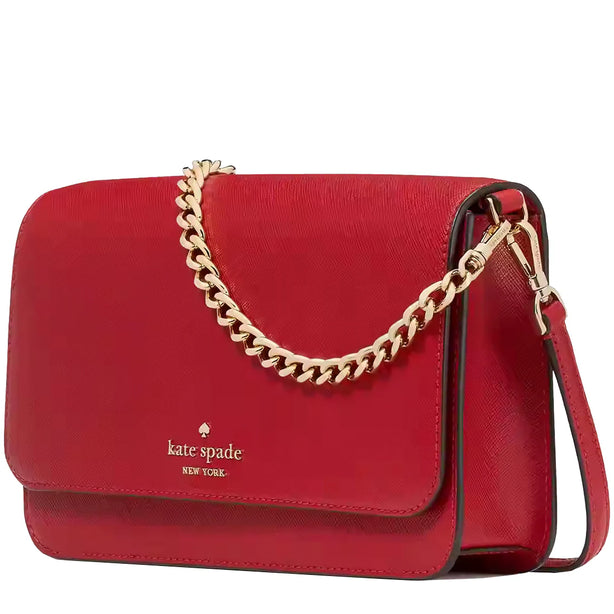 Kate Spade Madison Flap Convertible Crossbody Bag in Candied Cherry kc430