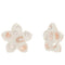 Coach Wildflower Resin Stud Earrings in Rose Gold/ Chalk CL135