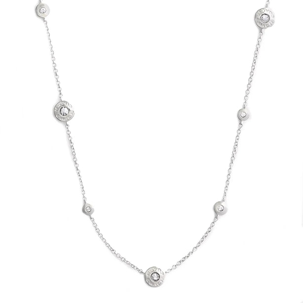 Coach Open Circle Station Necklace in Silver CV253