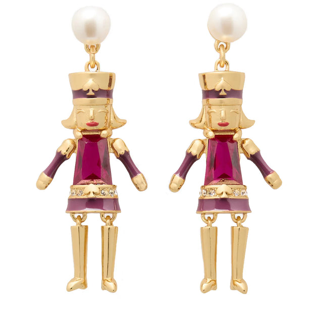 Kate Spade Oh What Fun Nutcracker Earrings in Red Multi KK023