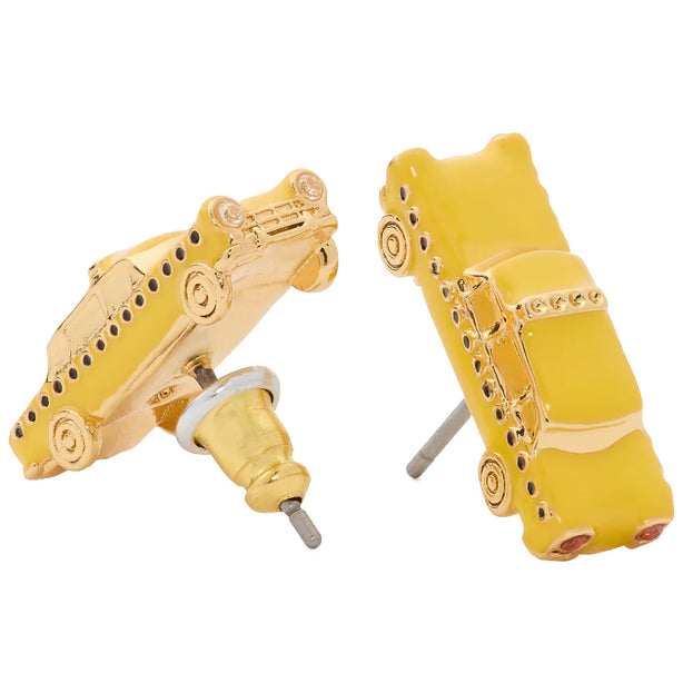 Kate Spade Hit The City Taxi Studs Earrings in Yellow Multi KJ702