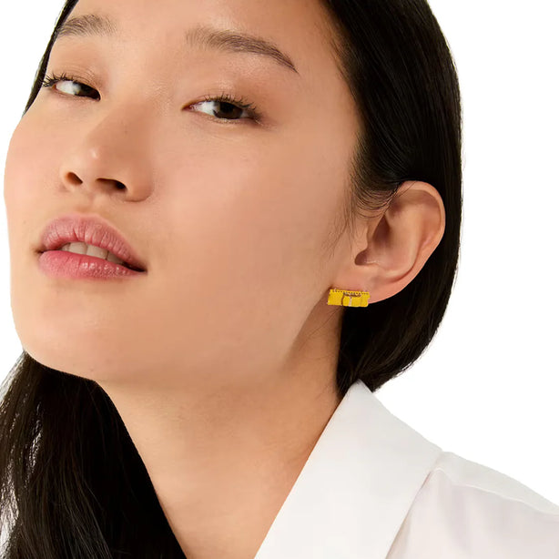 Kate Spade Hit The City Taxi Studs Earrings in Yellow Multi KJ702