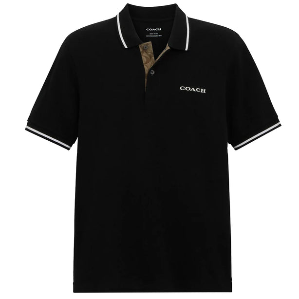 Coach Signature Polo T-Shirt in Black CO817 (XS)
