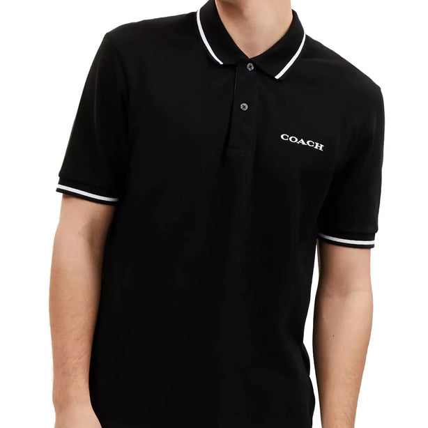 Coach Signature Polo T-Shirt in Black CO817 (XS)