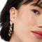 Kate Spade Coffee Break Sugar Statement Earrings in Clear/ Gold kg165