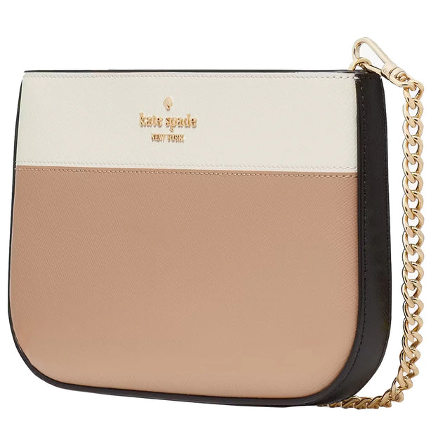 Kate Spade Madison Lilly Pochette Bag in Toasted Hazelnut Multi KI374