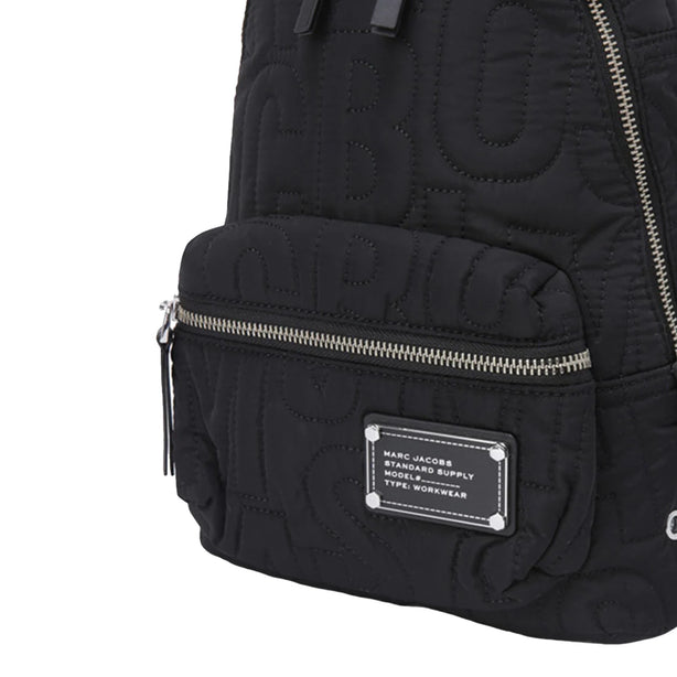 Marc Jacobs Nylon Jumbled Logo Workwear Small Backpack Bag in Black 4S4HBP002H02