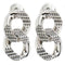 Marc Jacobs The Monogram Chain Link Earrings in Light Antique Silver 2F3JER001J28