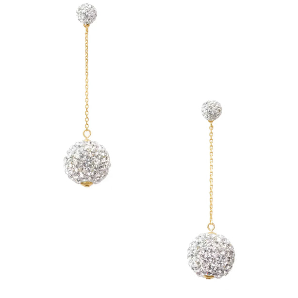 Kate Spade Razzle Dazzle Linear Earrings in Clear/ Worn Gold o0ru2975