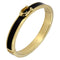 Coach Signature Push Hinged Bangle Bracelet in Gold/ Black F67480
