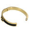 Coach Signature Push Hinged Bangle Bracelet in Gold/ Black F67480