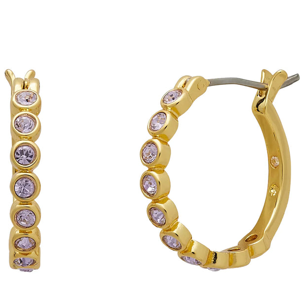 Kate Spade Full Circle Huggies Earrings in Light Amethyst kf560
