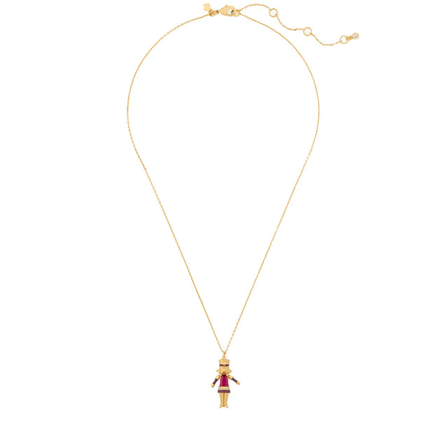 Kate Spade Oh What Fun Nutcracker Pendant Necklace in Red Multi KK025