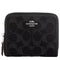 Coach Small Zip Around Wallet in Signature Denim in Black CP431