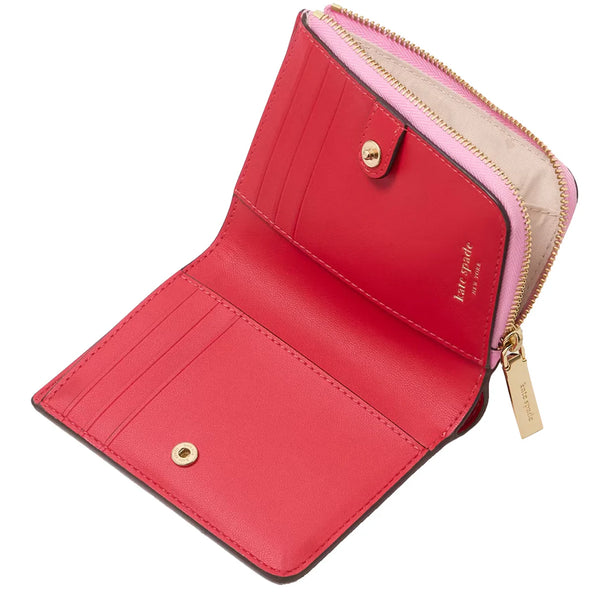 Kate Spade Madison Small L Zip Wallet in Surf Pink KH615