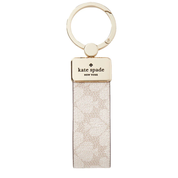 Kate Spade Signature Spade Flower Keyfob in Dark Beige Multi KH627