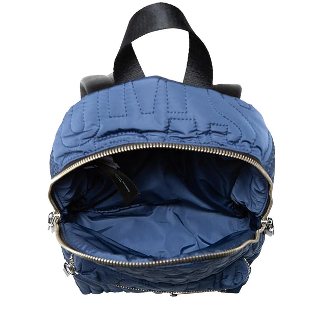 Marc Jacobs Nylon Jumbled Logo Workwear Small Backpack Bag in Azure Blue 4S4HBP002H02