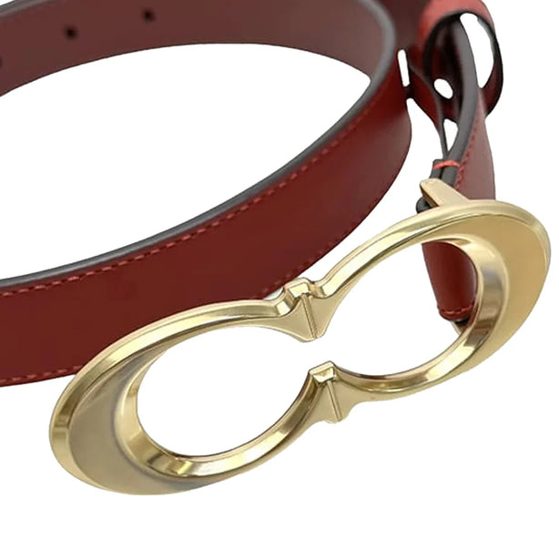 Coach Signature Buckle Belt, 25 Mm in 1941 Red/ Gold C1725 (L)