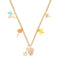 Coach X Observed By Us Strawberry Heart Charm Necklace in Gold/ Multi CV263