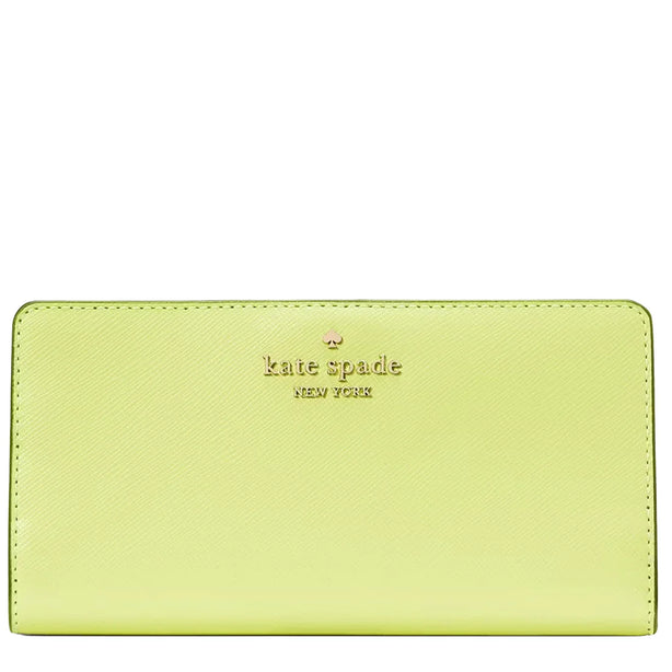 Kate Spade Madison Large Slim Wallet in Lime Slushy KI366