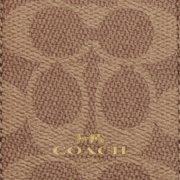 Coach Id Lanyard In Signature Canvas in Tan/ Brown CZ285