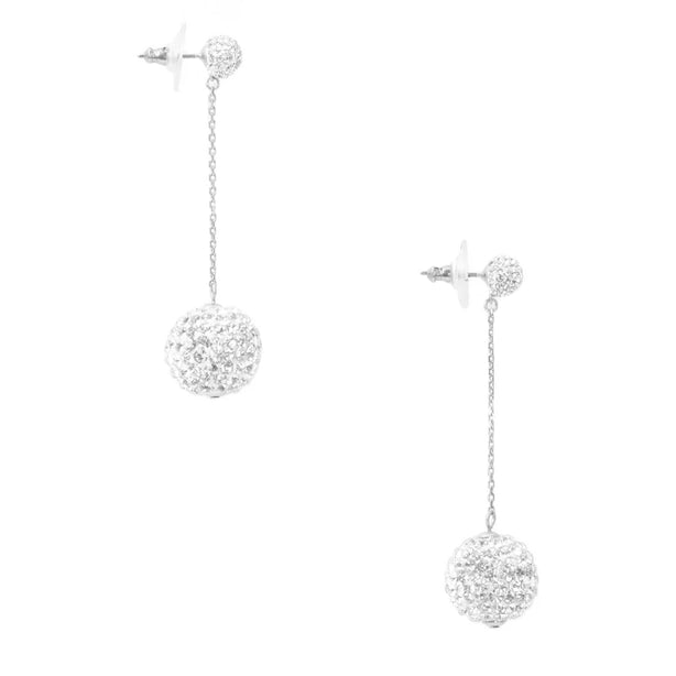 Kate Spade Razzle Dazzle Linear Earrings in Clear/ Silver o0ru2975
