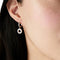 Kate Spade Spot The Spade Pave Huggies Earrings in Clear/ Silver k9175