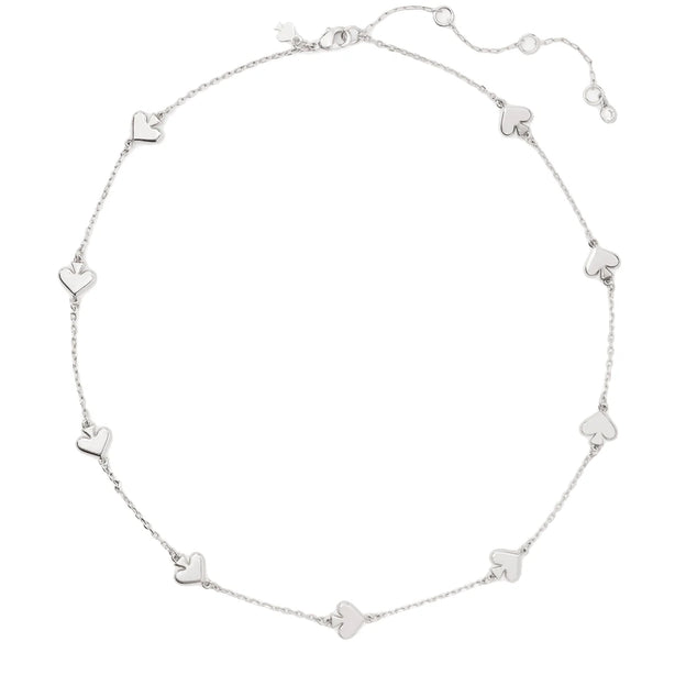 Kate Spade Spot The Spade Metal Scatter Necklace in Silver KH268