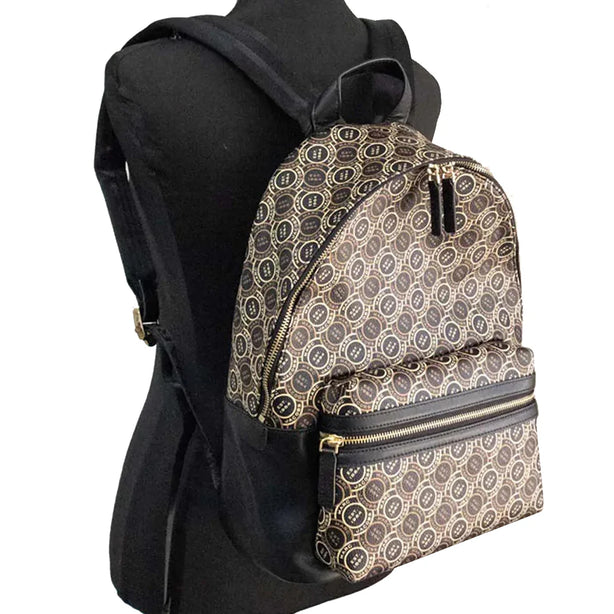 Marc Jacobs Signet Canvas Backpack Bag in Black Multi H302M12FA22
