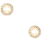 Kate Spade Spot The Spade Pave Halo Spade Studs Earrings in Clear/ Gold o0ru2605