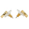 Kate Spade Spot The Spade Pave Halo Spade Studs Earrings in Clear/ Gold o0ru2605