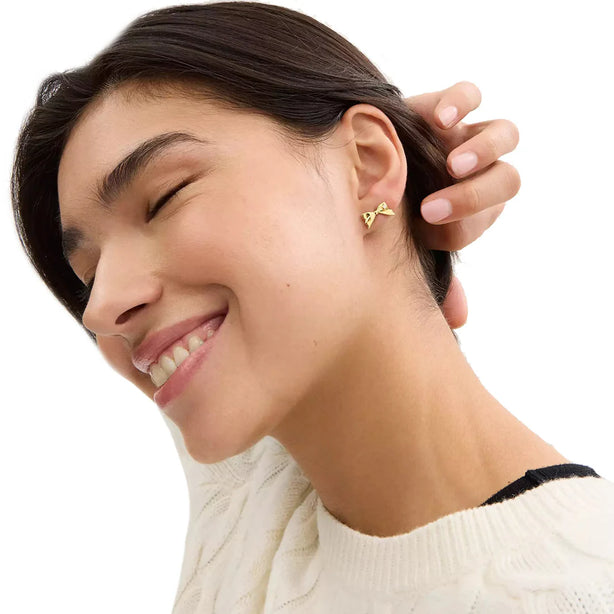 Coach Mini Bow Stud Earrings in Gold CAD67