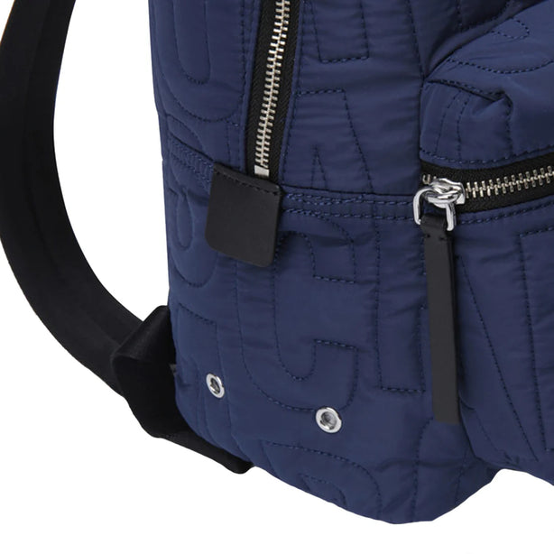 Marc Jacobs Nylon Jumbled Logo Workwear Backpack Bag in Azure Blue 4S4HBP001H02