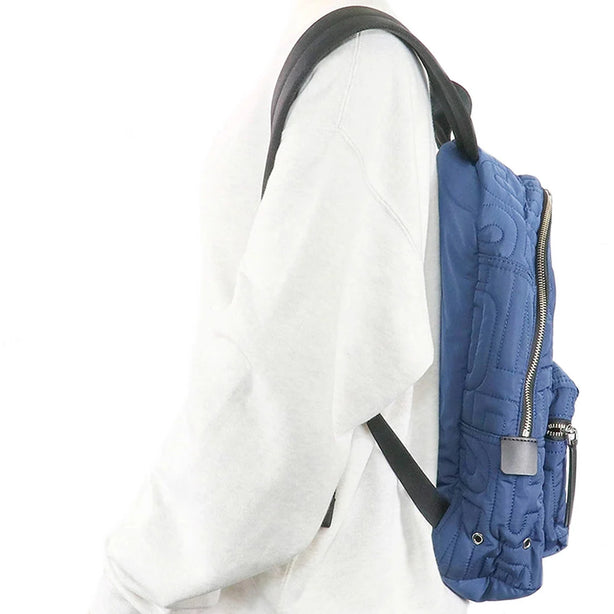 Marc Jacobs Nylon Jumbled Logo Workwear Backpack Bag in Azure Blue 4S4HBP001H02
