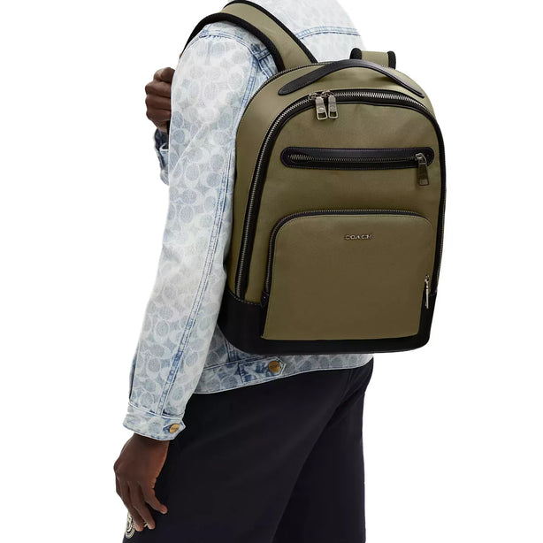 Coach Ethan Backpack Bag In Olive Drab CO992