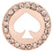Kate Spade Spot The Spade Pave Halo Spade Studs Earrings in Clear/ Rose Gold o0ru2605