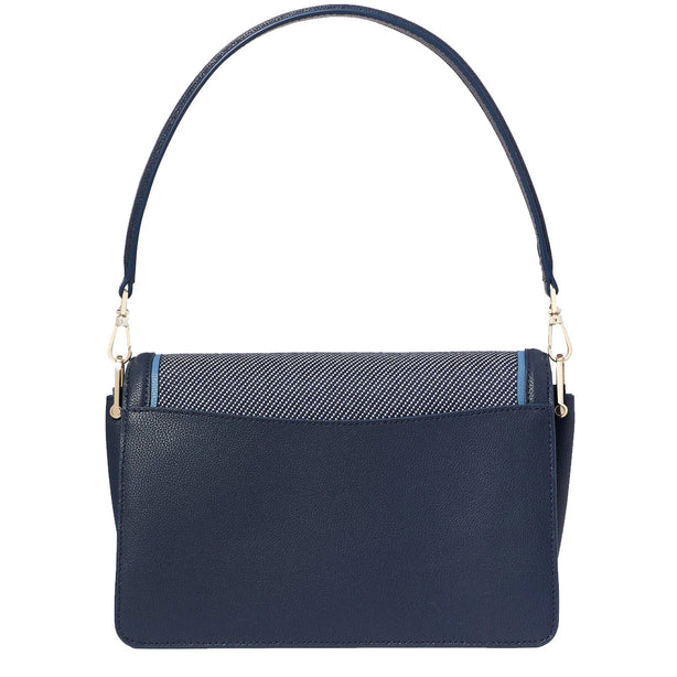 Kate Spade Voyage Chambray Twill Medium Shoulder Bag in Blue Multicolor k9035