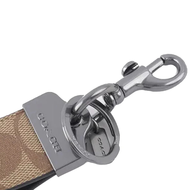 Coach Loop Key Fob In Signature Canvas in Khaki CJ748