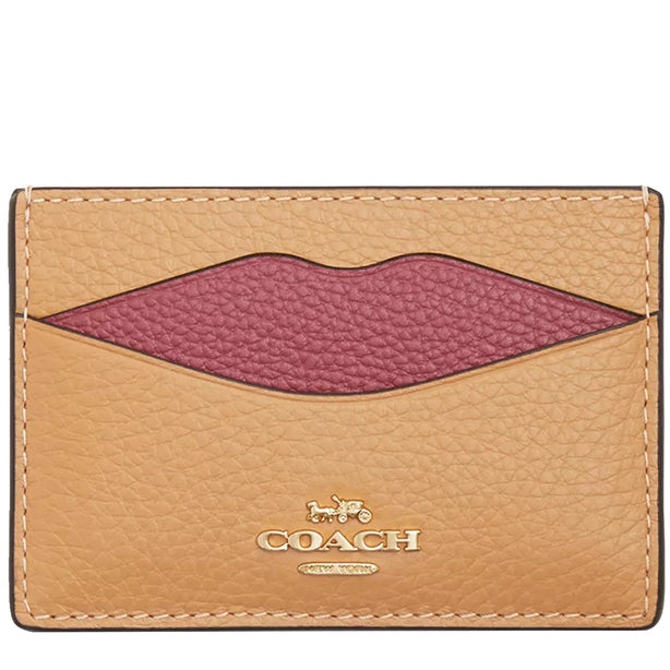 Coach Lip Card Case in Latte Multi CW926