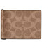 Coach Slim Money Clip Billfold Wallet In Signature Canvas in Tan/ Black CY059