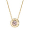 Coach Open Circle Stone Necklace in Gold F54514