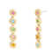 Coach Open Circle Linear Earrings in Gold/ Multi CY104