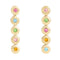 Coach Open Circle Linear Earrings in Gold/ Multi CY104