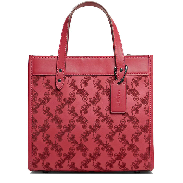 Coach Field Tote Bag 22 With Horse And Carriage in Rouge CD750