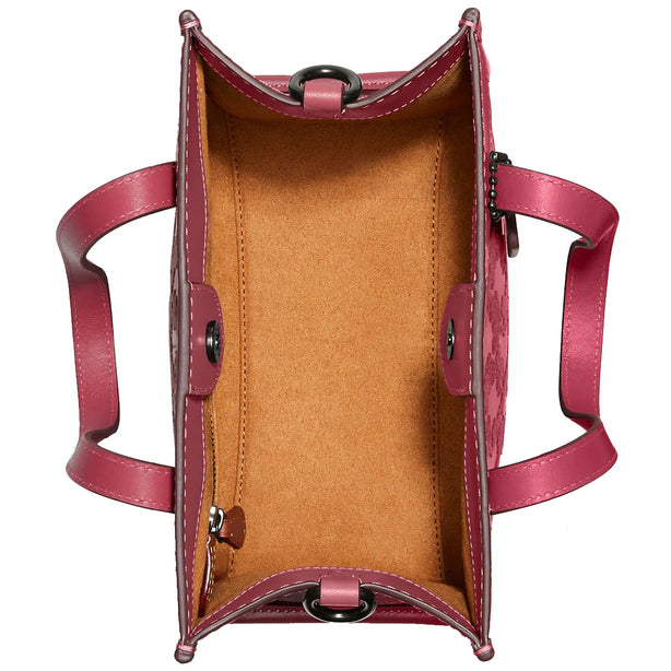 Coach Field Tote Bag 22 With Horse And Carriage in Rouge CD750