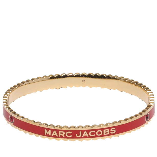 Marc Jacobs The Medallion Scalloped Bangle Bracelet in True Red/ Gold J103MT7PF22