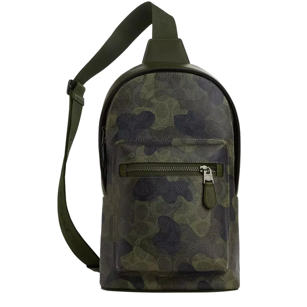 Coach West Pack Bag In Signature Camo Print in Dark Shamrock Multi CW312