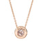 Coach Open Circle Stone Necklace in Rose Gold F54514