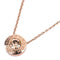 Coach Open Circle Stone Necklace in Rose Gold F54514