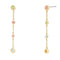 Coach Open Circle Thin Linear Earrings in Gold/ Multi CY105